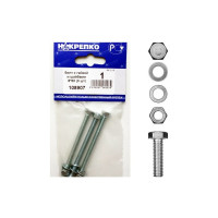 Болт НАКРЕПКО с гайкой и шайбами 6х80 75 шт. 108907