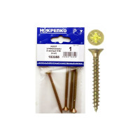 Шуруп НАКРЕПКО универсальный желтый 6х80 100 шт. 103355