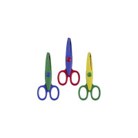 Ножницы 135 мм Пифагор, фигурное лезвие, ассорти, 15 шт., 230938