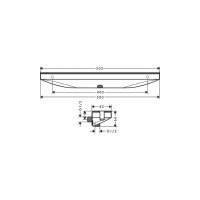 Настенный держатель Hansgrohe Rainfinity porter 500 мм, с полкой, правый 26858000 00000071049