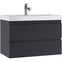 Подвесная тумба Домино Graffo под умывальник "Classic 80" графит матовый В2 DGr2106T