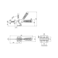 Горизонтальный прижим KUKAMET с привариваемым винтом усилие 500 кг Арт. 111-5-D-C1