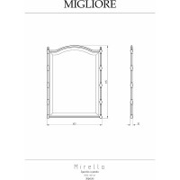 Зеркало Migliore MIRELLA h87x65 см, хром 17239