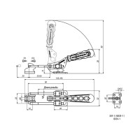 Натяжная защелка KUKAMET, усилие 155 кг 331-1
