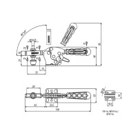 Горизонтальный прижим KUKAMET со стопором до 102 кг B111-1-L