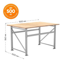 Монтажный стол-верстак IRONMEBEL Worktop Montage 1500x1000 M-DMV15001000