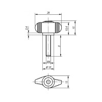 Ручка-барашек KIPP K0274.0004X8