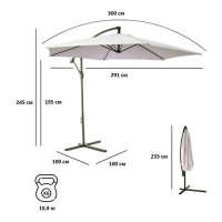 Зонт садовый Green Glade серый 6002