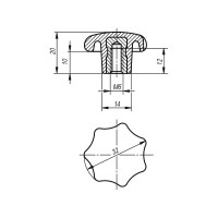 Рукоятка звездообразная KIPP K1016.23206