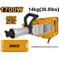 Отбойный молоток INGCO 1700Вт HEX 50Дж кейс INDUSTRIAL PDB170068