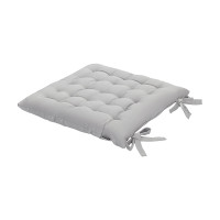 Подушка на стул Tkano коллекция Essential из хлопка серого цвета, 40x40 см TK24-CP0002