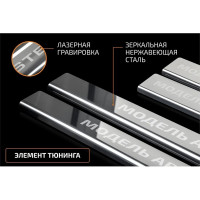 Накладки порогов AutoMax 4 шт, Changan Eado Plus 2023- AMCHEAPL01