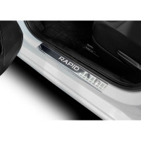 Накладки порогов AutoMax (4 шт.) Skoda Rapid 2014- AMSKRAP01