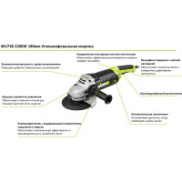 Угловая шлифмашина WORX Professional WU738