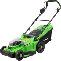 Газонокосилка аккумуляторная TRUEGREEN ширина скашивания 37 см, 2х20 В, без аккумулятора и ЗУ TG8A110