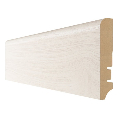 Плинтус Aktuell Design (16x81x2400 мм; МДФ; Тик сухой белый) Hannahholz AD 81402.29