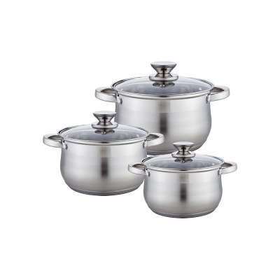 Набор посуды Webber BE-615/6 из нержавеющей стали 6 предметов 2.9 л, 5.1 л, 6.6 л 0R-00002695
