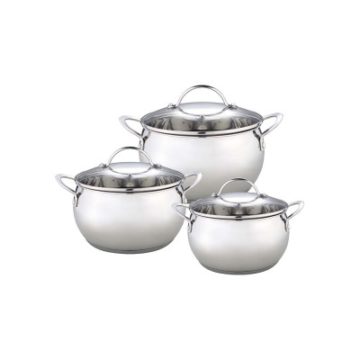 Набор посуды Webber BE-335/6 из нержавеющей стали 6 предметов 2 л, 2.8 л, 3.8 л Р1-00003849