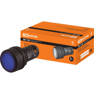 Кнопка TDM SB7-CW3661-24VLED SQ0746-0032