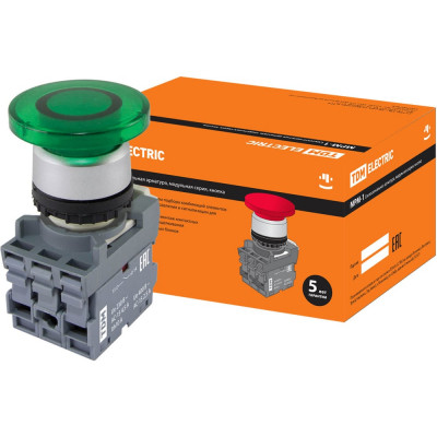 Грибовидная кнопка TDM MPM1-11GLED SQ0747-0031