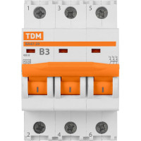 Автоматический выключатель ВА47-29 (3Р; 3 А; 4.5 кА; В) TDM ELECTRIC SQ0206-0035