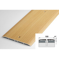 Порог прямой алюминиевый (100 мм; 0.9 м; декоративный; бук натуральный) Лука 00000002293