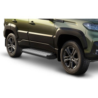 Пороги на автомобиль Rival Bmw-Style круг для Lada Niva Travel 2021-н.в., 160 см, 2 шт., алюминий D160AL.6006.1