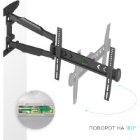 Наклонно-поворотный кронштейн для телевизора 40-75 ONKRON Black NP47