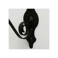 Кованый кронштейн для кашпо Сималенд 25 см, металл, черный 6901113