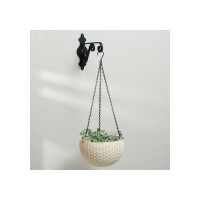 Кованый кронштейн для кашпо Сималенд 25 см, металл, черный 6901113