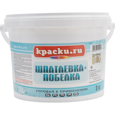 Шпатлевка + побелка Movatex Краски. ru 3 кг Т02358