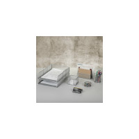 Настольный набор BRAUBERG Germanium из металла, 7 предметов, серебристый 231963