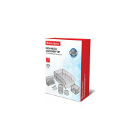 Настольный набор BRAUBERG Germanium из металла, 7 предметов, серебристый 231963