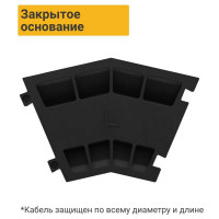 Кабель-канал ТЕХНОЛОГИЯ 2x30мм 12т ККР 2-12У угловая часть 45 градуса / ЛЕВЫЙ / 00000013322