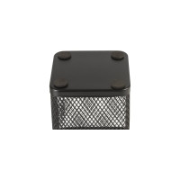 Подставка-органайзер BRAUBERG Germanium металлическая, квадратное основание, 98x80x80 мм, черная 231938