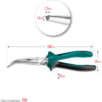 Тонкогубцы KRAFTOOL изогнутые, 200 мм 22011-4-20_z01