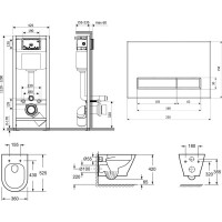 Инсталляция с подвесным унитазом комплект 6 в 1 Lavinia Boho Elegant Rimless 87561059