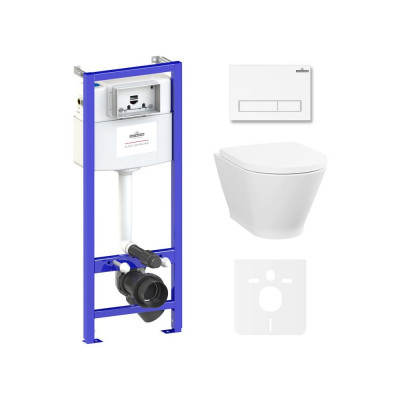 Инсталляция с подвесным унитазом комплект 6 в 1 Lavinia Boho Elegant Rimless 87561059