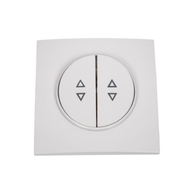 Выключатель Bylectrica 2-клавишный, проходной, скрытая установка, серия ПРОВАНС квадрат, белый С(6+6) 10-2363