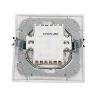 Выключатель Bylectrica 2-клавишный, проходной, скрытая установка, серия ПРОВАНС квадрат, белый С(6+6) 10-2363