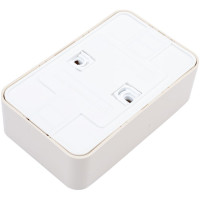 2-ая наружная розетка Systeme Electric Blanca Бежевый, без заземления, без шторок, изолированная пластина SE BLNRA000217