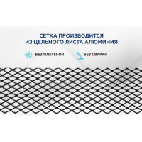 Индивидуальная защитная сетка радиатора Rival 1000x500 мм, H20 Alu черная, 1 шт. INDIV.ZS.2001.3