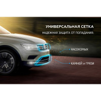Индивидуальная защитная сетка радиатора Rival 1000x500 мм, H20 Alu черная, 1 шт. INDIV.ZS.2001.3