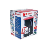Кофеварка ВАСИЛИСА КВ1-600, черный с красным, 600 Вт, 600 мл 8 0R-00000486