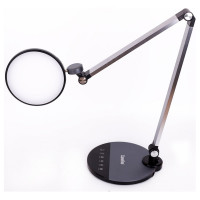 Настольный светильник Camelion KD-865 C48 черный металлик LED 10 Вт, 230В, 600 лм, сенсор, регулировка яркости и цветовой температуры 13403