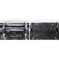 Защита радиатора для Mitsubishi L200 2015-н.в., st 2mm, крепеж в комплекте АвтоБроня 111.04046.2