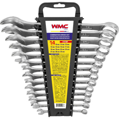 Набор комбинированных ключей WMC TOOLS 14пр. ,в пластиковом держателе 50004 5141MP
