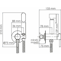 Смеситель с гигиеническим душем WasserKraft A70138