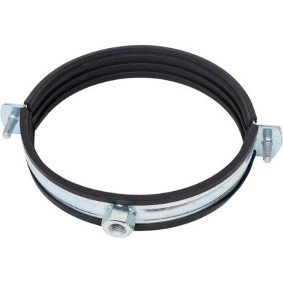 Оцинкованный хомут с резиновым уплотнителем Terma 132-140 мм (5), с гайкой М10 24027 28722