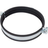 Оцинкованный хомут с резиновым уплотнителем Terma 132-140 мм (5), с гайкой М10 24027 28722